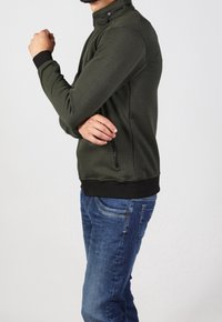 Gabbiano Felpa con zip - dark green