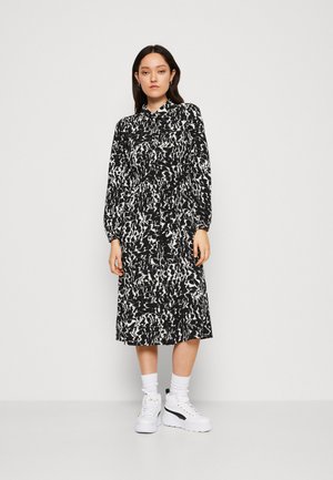 Vero Moda VMRITA BECCA CALF DRESS - Φόρεμα πουκάμισο - black/rita
