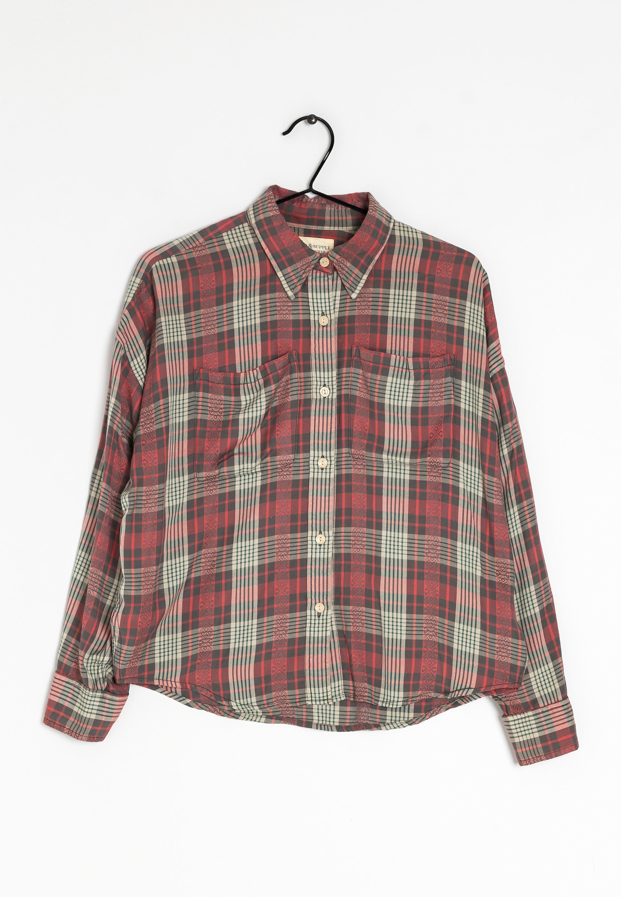 Denim Supply Ralph Lauren Button-down blouse red/beige/red
