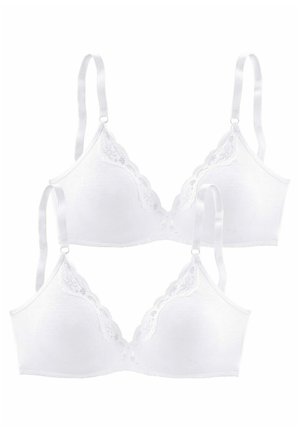 LASCANA, SOFT BRA 2 PACK - Triangle bra - weiß