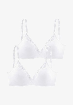 LASCANA, SOFT BRA 2 PACK - Triangle bra - weiß