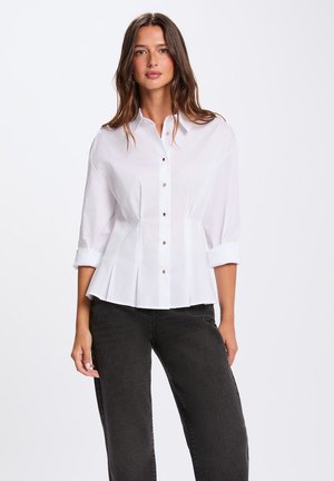 WITH NOTCHED COLLAR - Blusa - blanc