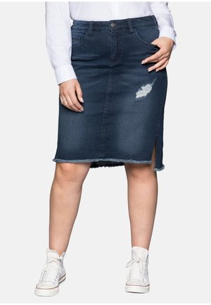 Denim skirt - dark-blue denim