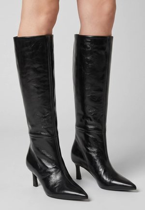 Steve Madden, STIVALE STEVE MADDEN LAVAN - Stivali alti - black crinkle patent
