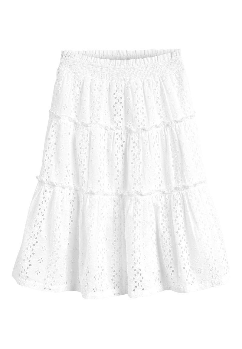 Next WHITE BRODERIE TIERED MAXI SKIRT (316YRS) Maxi skirt white