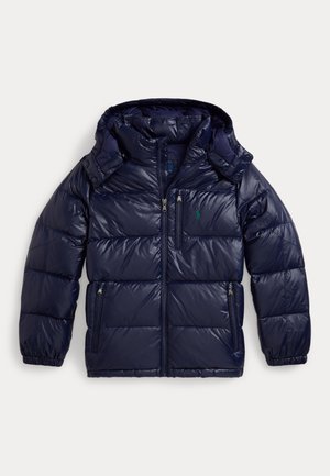 GLOSSED DOWN HOODED JACKET - Sulejope - refined navy