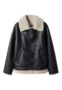 Mango Giacca in similpelle - black