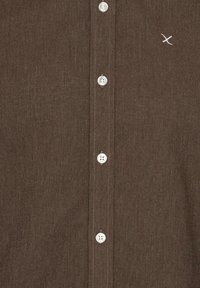Clean Cut Copenhagen OXFORD STRETCH PLAIN - Button down-skjorte - dark brown melange