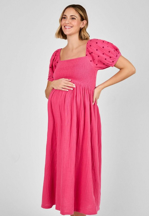 MATERNITY FIT - EMBROIDERED MIDI  - Freizeitkleid