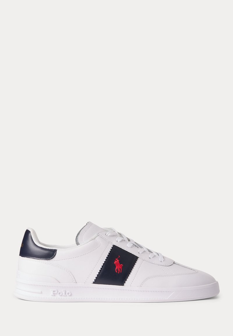 Polo Ralph Lauren HERITAGE AERA LEATHER SNEAKER UNISEX - Joggesko - white/navy/red