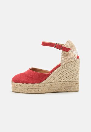 Højhælede sandaletter / Højhælede sandaler - red