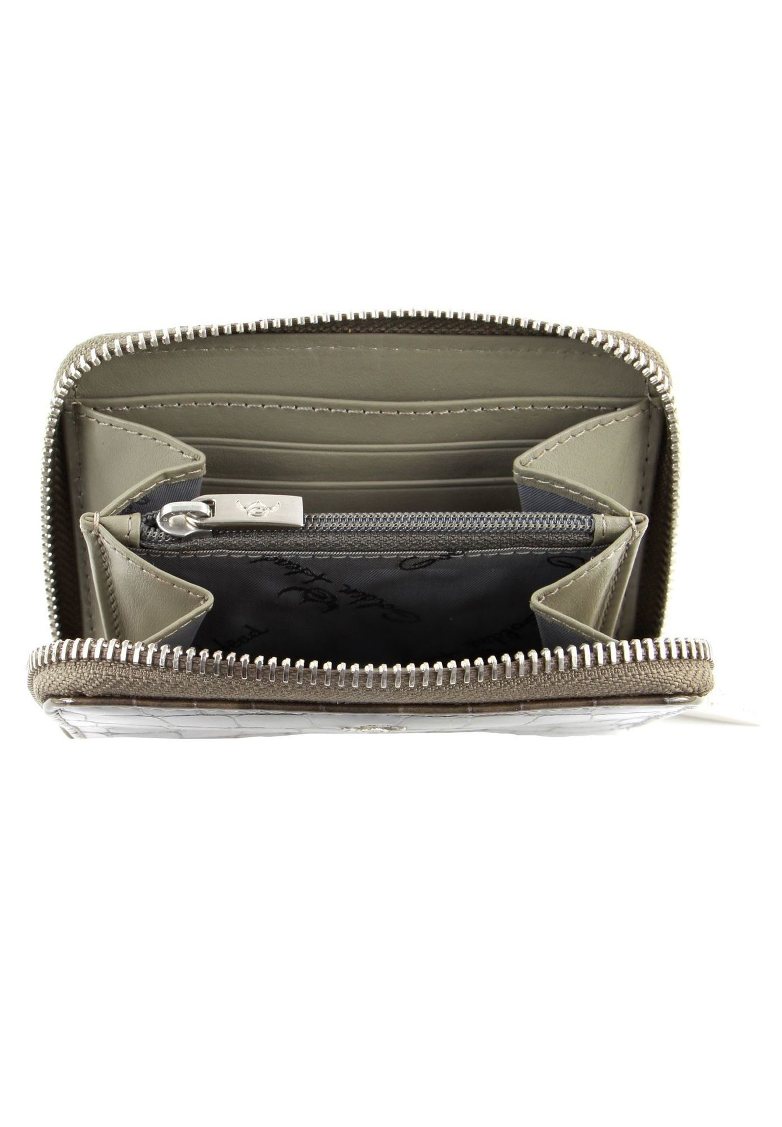 Portefeuille Matelassé Taupe Claire - Marque 19V69 - Fermeture Zip & Compartiments Carte - Neuf Avec étiquettes