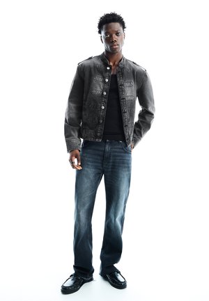Bershka, BUTTONED - JACKET - Denim jacket - black