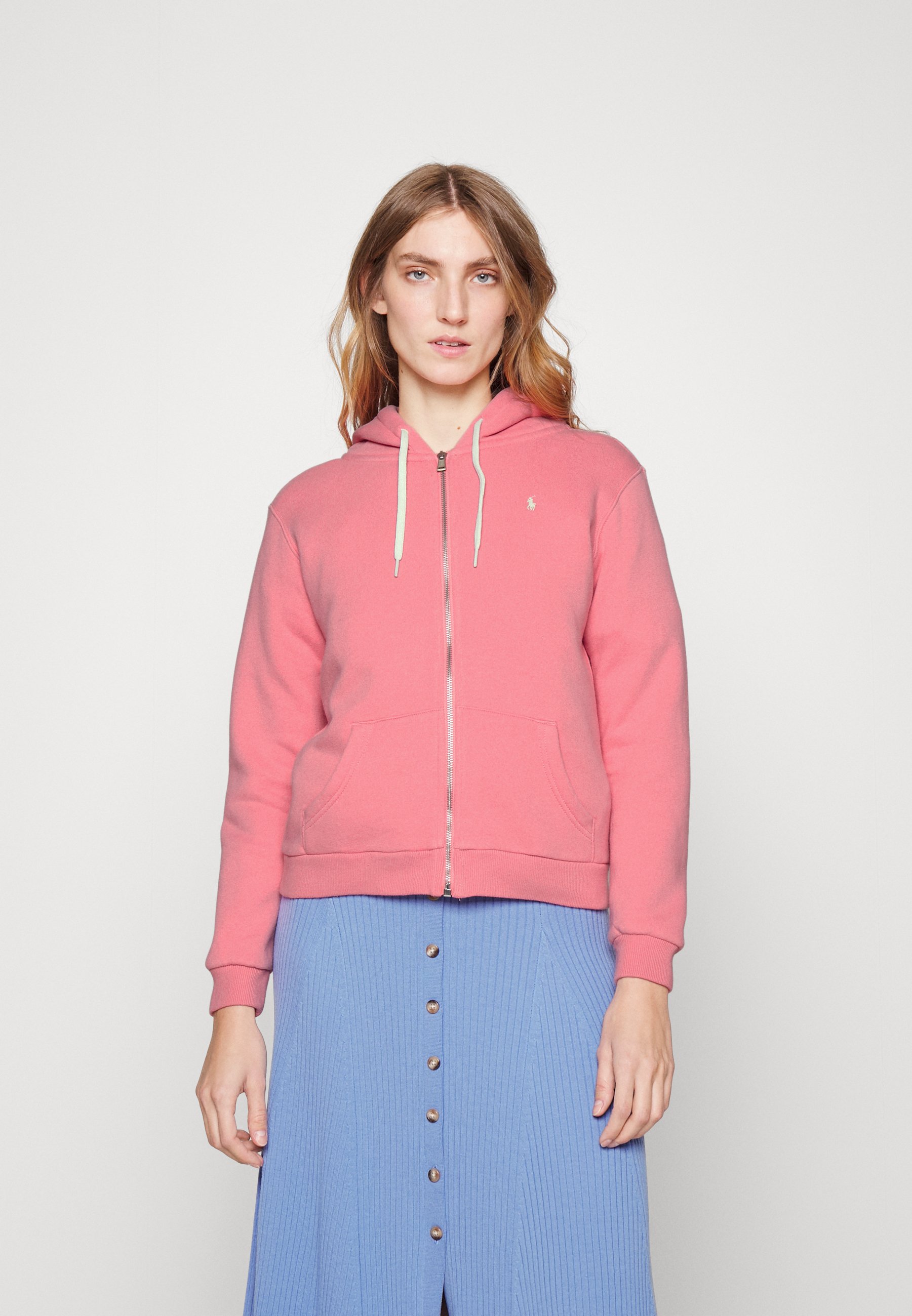 Polo Ralph Lauren FULL ZIP HOODIE - Zip-up sweatshirt - pink - Zalando.co.uk