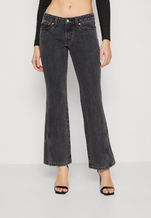 Flared Jeans - black denim
