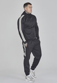SIKSILK Cipzáras pulóver - black