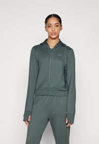 Nike Performance ONE - Felpa con zip - vintage green/white