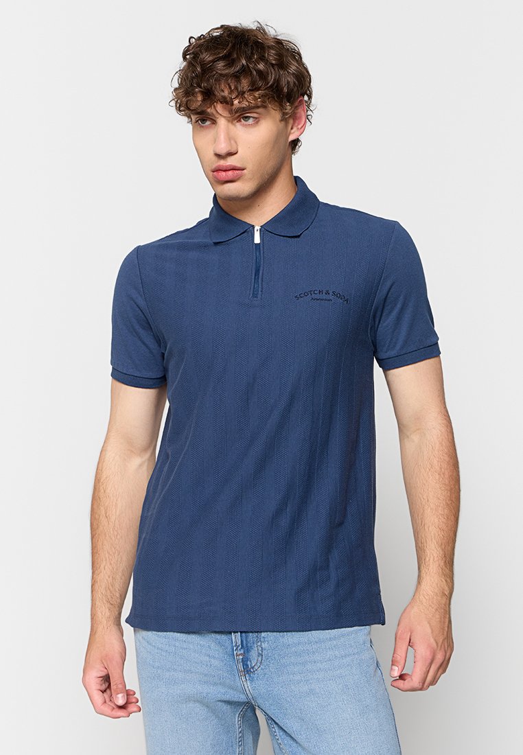 Scotch & Soda Poloshirt blauw Scotch & Soda Poloshirt blauw