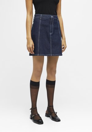 HIGH WAIST - Gonna a campana - dark blue denim