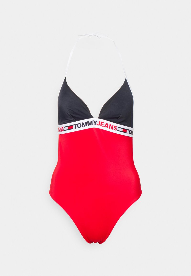 Tommy Hilfiger TRIANGLE ONEPIECE Swimsuit desert sky/light blue