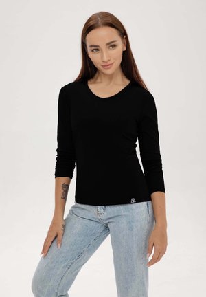 CREW NECK - Langarmshirt - black