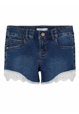 Name it NKFSALLI SLIM HA NOOS - Džinsiniai šortai - dark blue denim