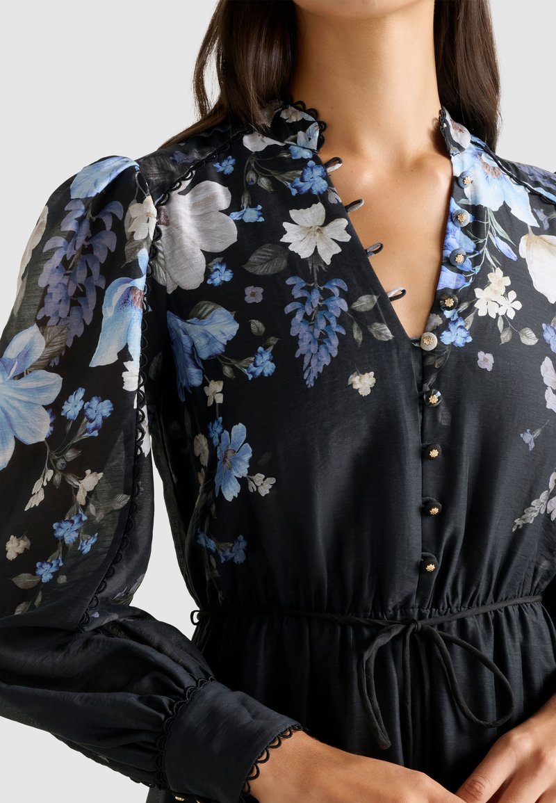knee length dresses for ladies Floral Button Front Maxi Dress – The Dressing Room main image 0