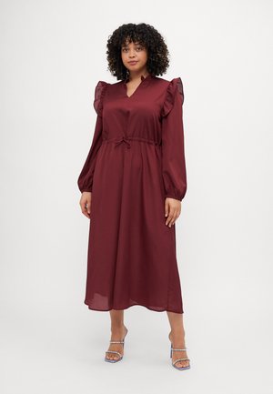 CARCABRA V NECK DRESS - Day dress - ruby wine