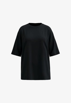 Studio Untold, T-SHIRT, OVERSIZE SHAPE, PERLENFRANSEN - T-shirts print - black