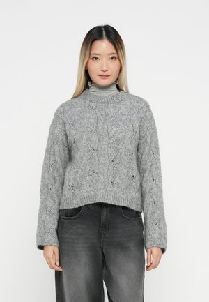VMNEWLINA O NECK  - Pulóver - medium grey melange