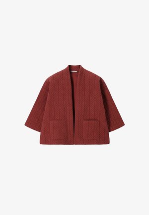 Sissy-Boy, SISSY-BOY KIMONO MIT STEPPMUSTER - DUNKELROT - Veste mi-saison - d rood