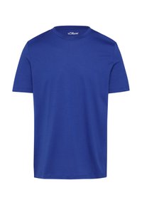 s.Oliver MIT LOGO DETAIL - Jednoduché tričko - ozeanblau