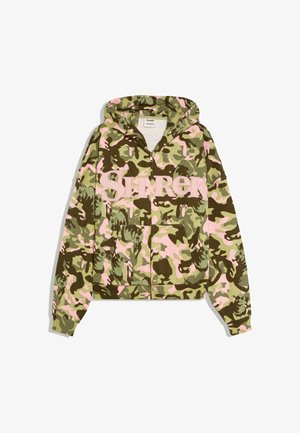 Bershka, HOODED JACKET WITH SHREK PRINT - Sweat zippé - khaki
