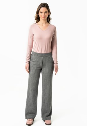 SISILE - Trousers - grey stripe