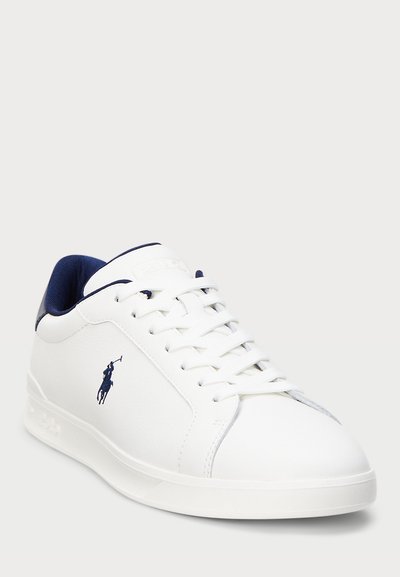 Polo Ralph Lauren HERITAGE COURT II LEATHER SNEAKER UNISEX - Treniņu apavi - deckwash white/navy