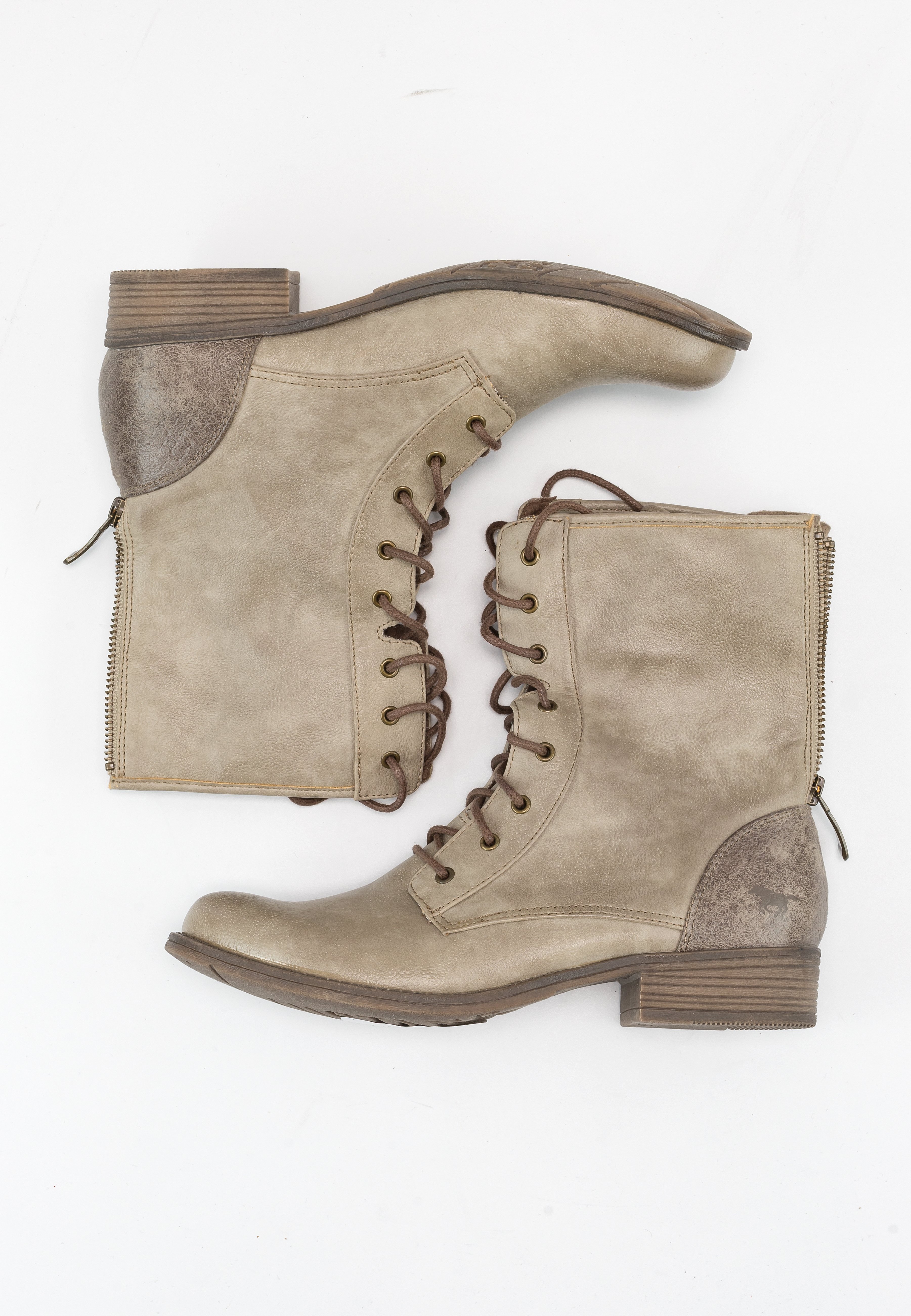 Mustang Botines con cordones - beige - Zalando.es