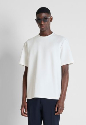 Antony Morato, T-SHIRT RELAXED FIT IN STRETCH SCUBA WITH LOGO ON HEART - Camiseta básica - off-white