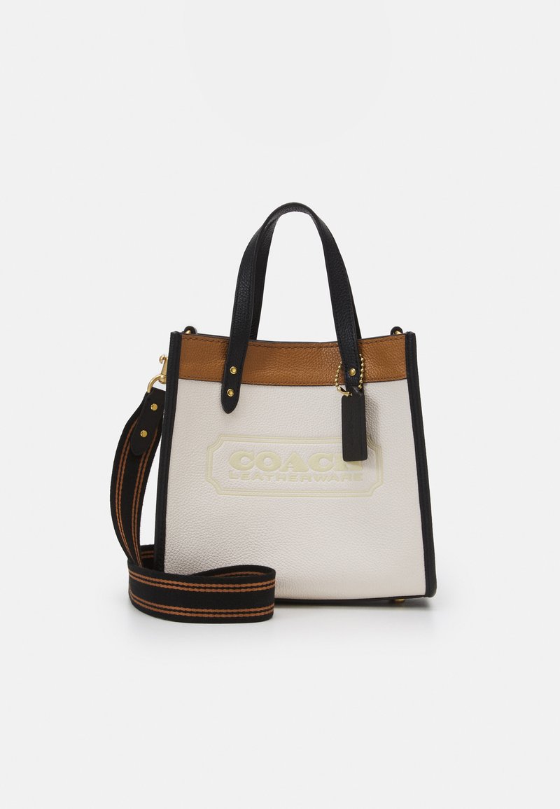 Coach COLORBLOCK BADGE FIELD TOTE WITH CROSSBODY Handtasche chalk