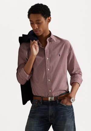 Polo Ralph Lauren CUSTOM FIT GINGHAM STRETCH POPLIN SHIRT - Hemd - classic wine/white