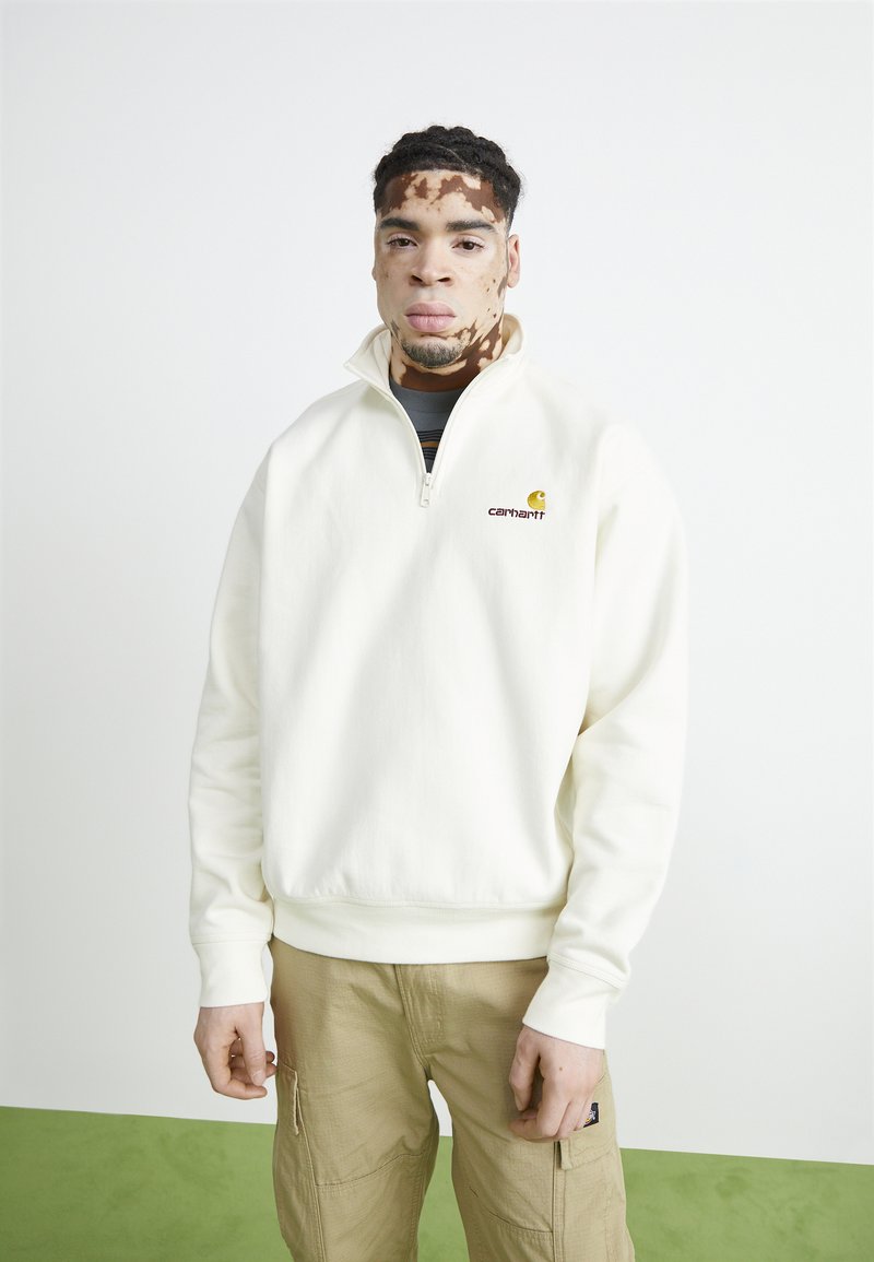 Carhartt WIP - HALF ZIP AMERICAN SCRIPT - Sudadera - wax, Ampliar