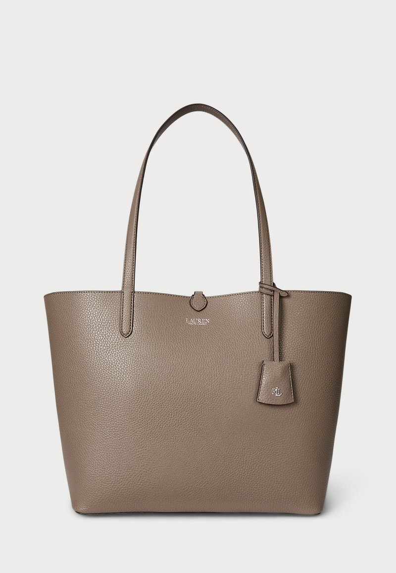 Lauren Ralph Lauren FAUX LEATHER LARGE REVERSIBLE TOTE BAG - Tote bag - rider geo/taupe brown