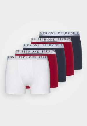 Pier One 5 PACK - Hlače - white/red/dark blue