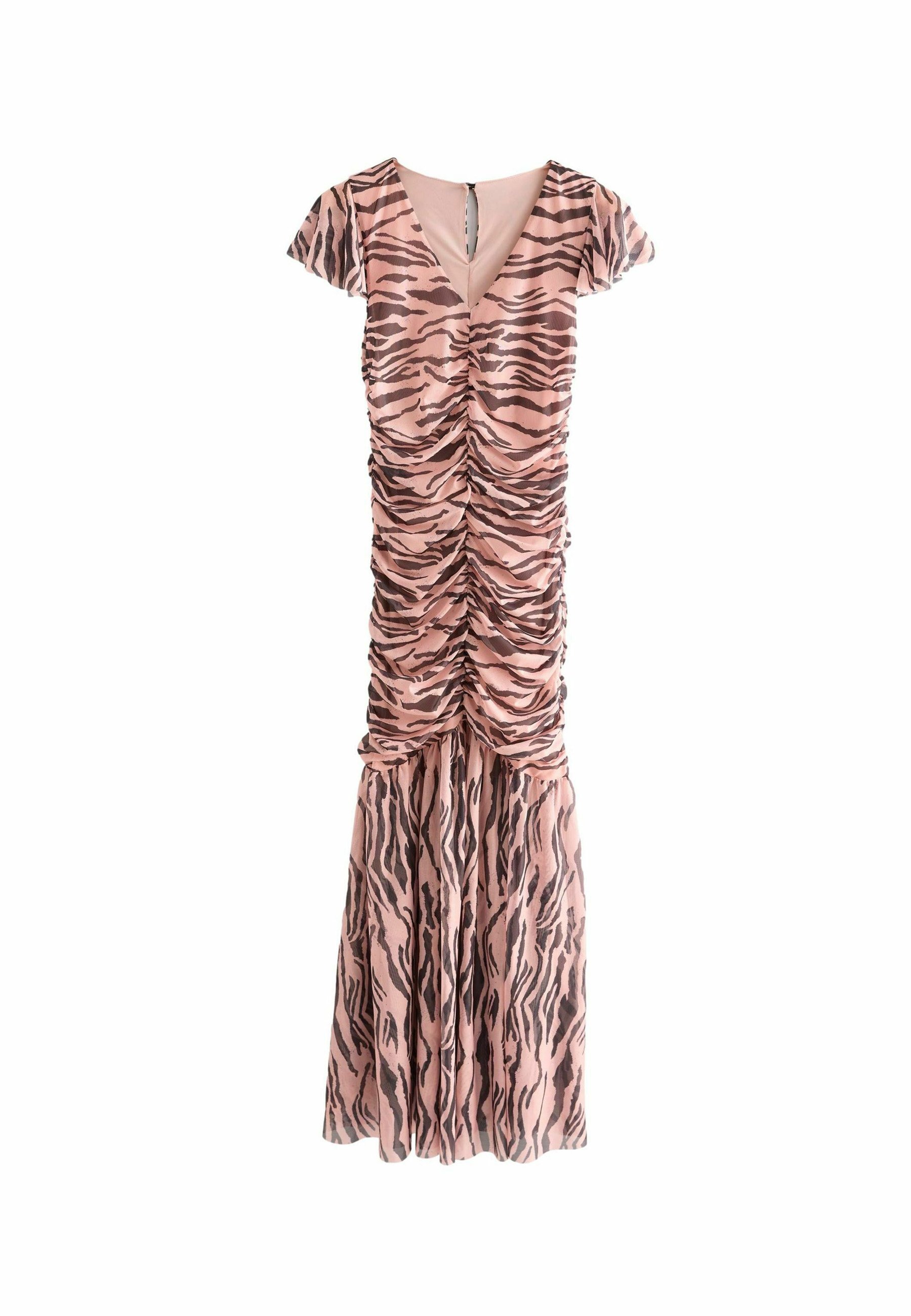 jewelry to wear with black cocktail dress Wild Obsession Black Zebra Mesh Maxi Dress
