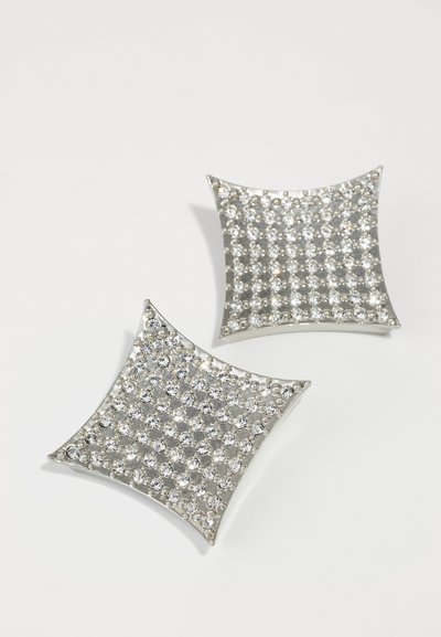 HUGO KREIT CHUNK EARRINGS LARGE - Auskari - pavé/silver-coloured
