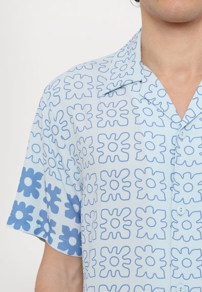 sandro VINTAGE FLOWER SHIRT  - Cămașă - ciel