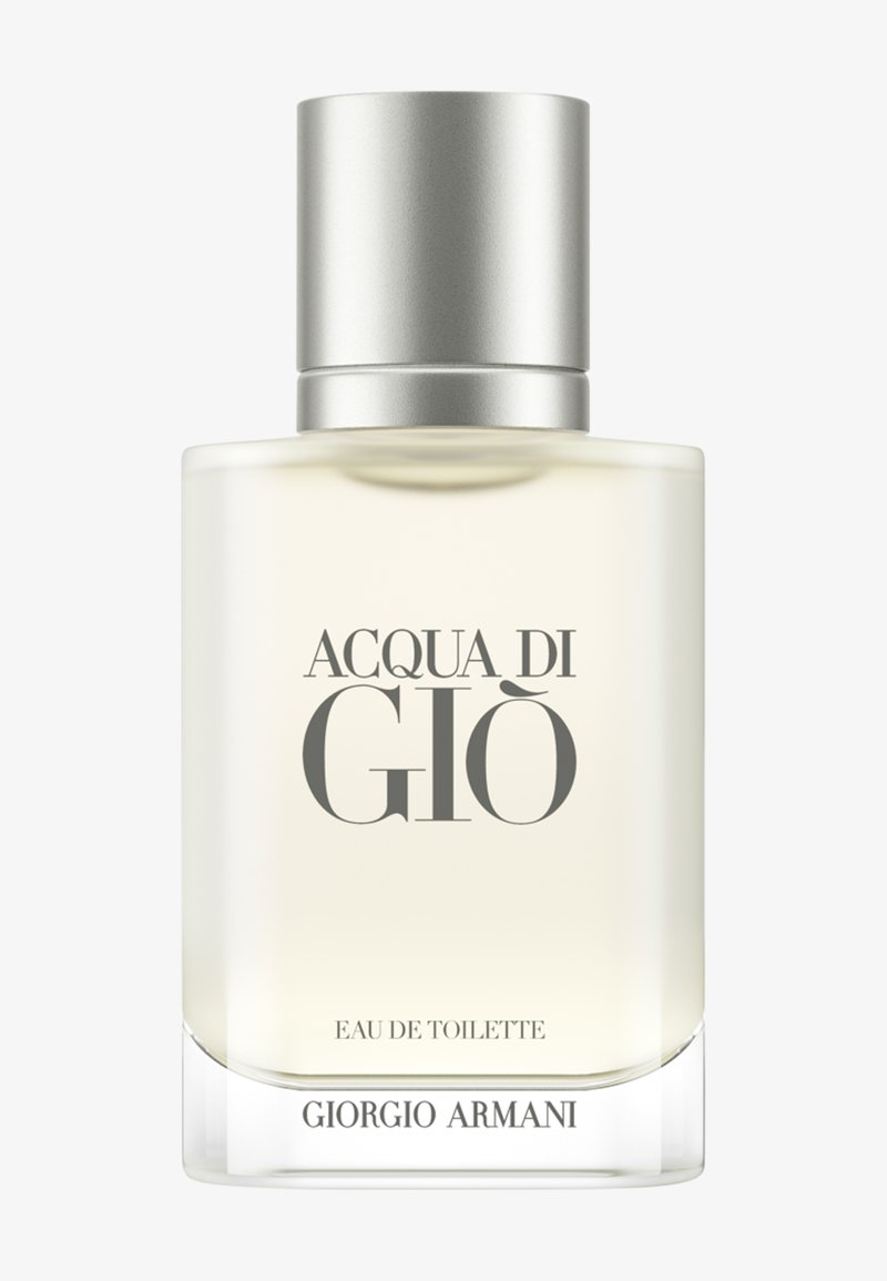 Acqua Di Giò Eau de Toilette-flesje van Giorgio Armani, matglas met zilveren dop, gevuld met lichte geur.