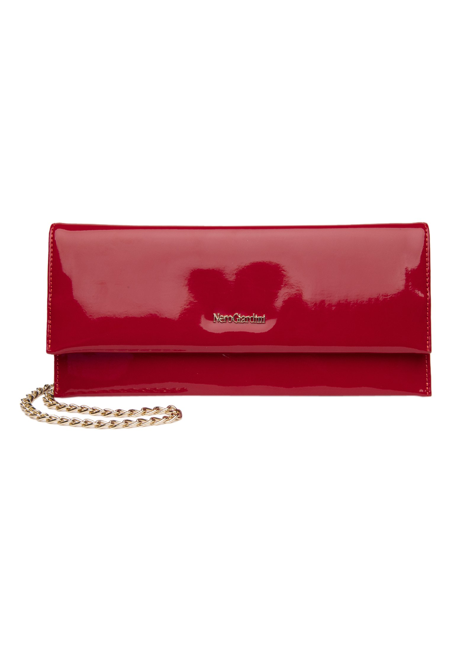 Pochette nera in great strass