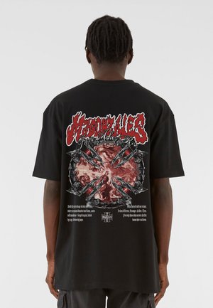 HEAVY OVERSIZED TEE - ORNAMENT OF ASHES - Tričko s potlačou - black