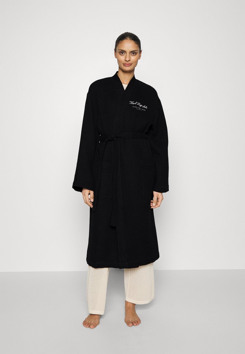 KARL LAGERFELD HOTEL BATHROBE Dressing gown black Zalando.co.uk
