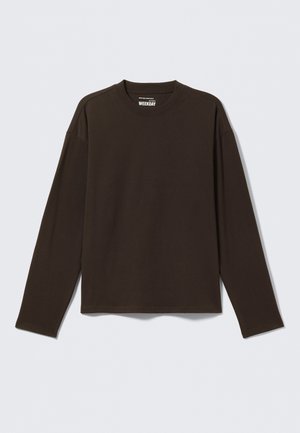 Weekday, LOOSE BOXY - Μπλούζα με μακριά μανίκια - dark brown